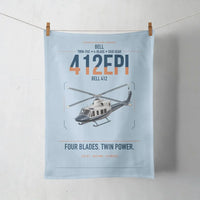 Thumbnail for Bell 412EPI design on light blue towel