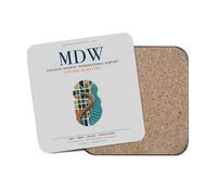 Thumbnail for Chicago Midway International Airport (MDW) design on light gray 1 piece coaster