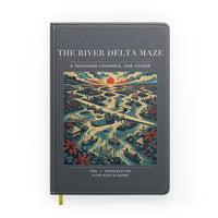 Thumbnail for VINTAGE G4274 - The River Delta Maze - Designed Notebooks design on gray