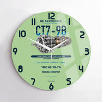 Thumbnail for CT7-9B design on light green no frame wall clock