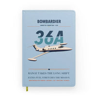 Thumbnail for Bombardier Learjet 36A design on light blue notebook
