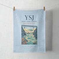 Thumbnail for Saint John Airport (YSJ) design on light blue towel