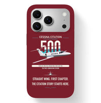 Thumbnail for Cessna Citation 500 - Citation I design on dark red magsafe iphone case, for iPhone 17 Pro