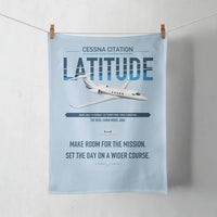 Thumbnail for Cessna Citation Latitude design on light blue towel