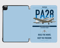 Thumbnail for Piper PA-28 Cherokee design on light blue ipad tablet case