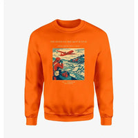 Thumbnail for VINTAGE G4491 - The River Ice Breakup Watch - Designed Sweatshirts design on orange