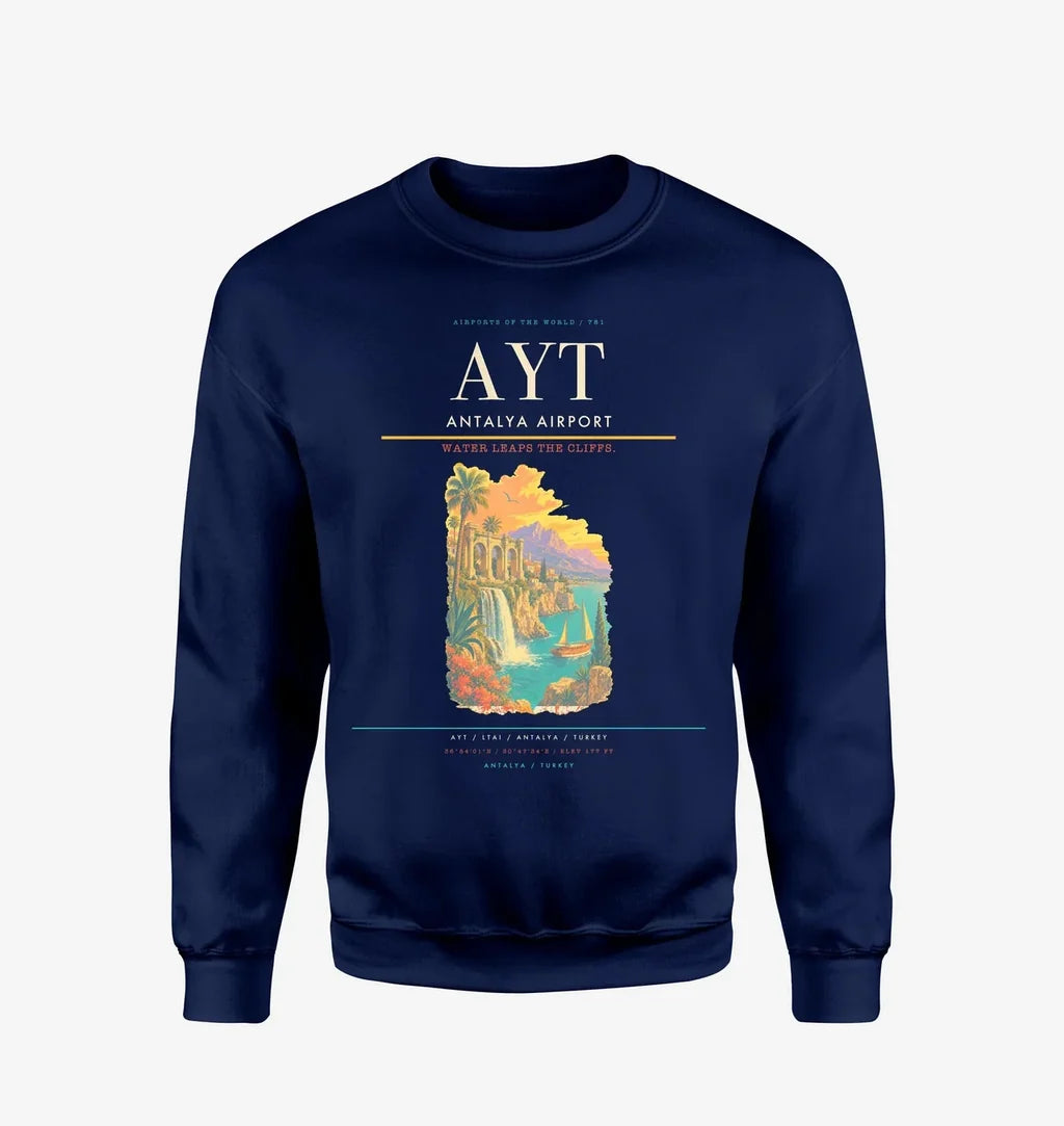 Antalya Airport AYT Sweatshirt - Navy Blue