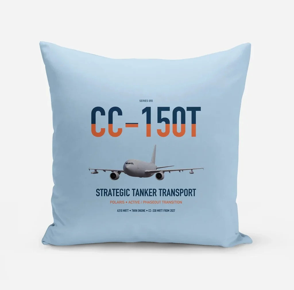 Airbus CC-150T Polaris design on light blue pillow
