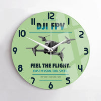 Thumbnail for DJI FPV design on light green no frame wall clock