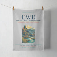 Thumbnail for Newark Liberty International Airport (EWR) design on light gray towel
