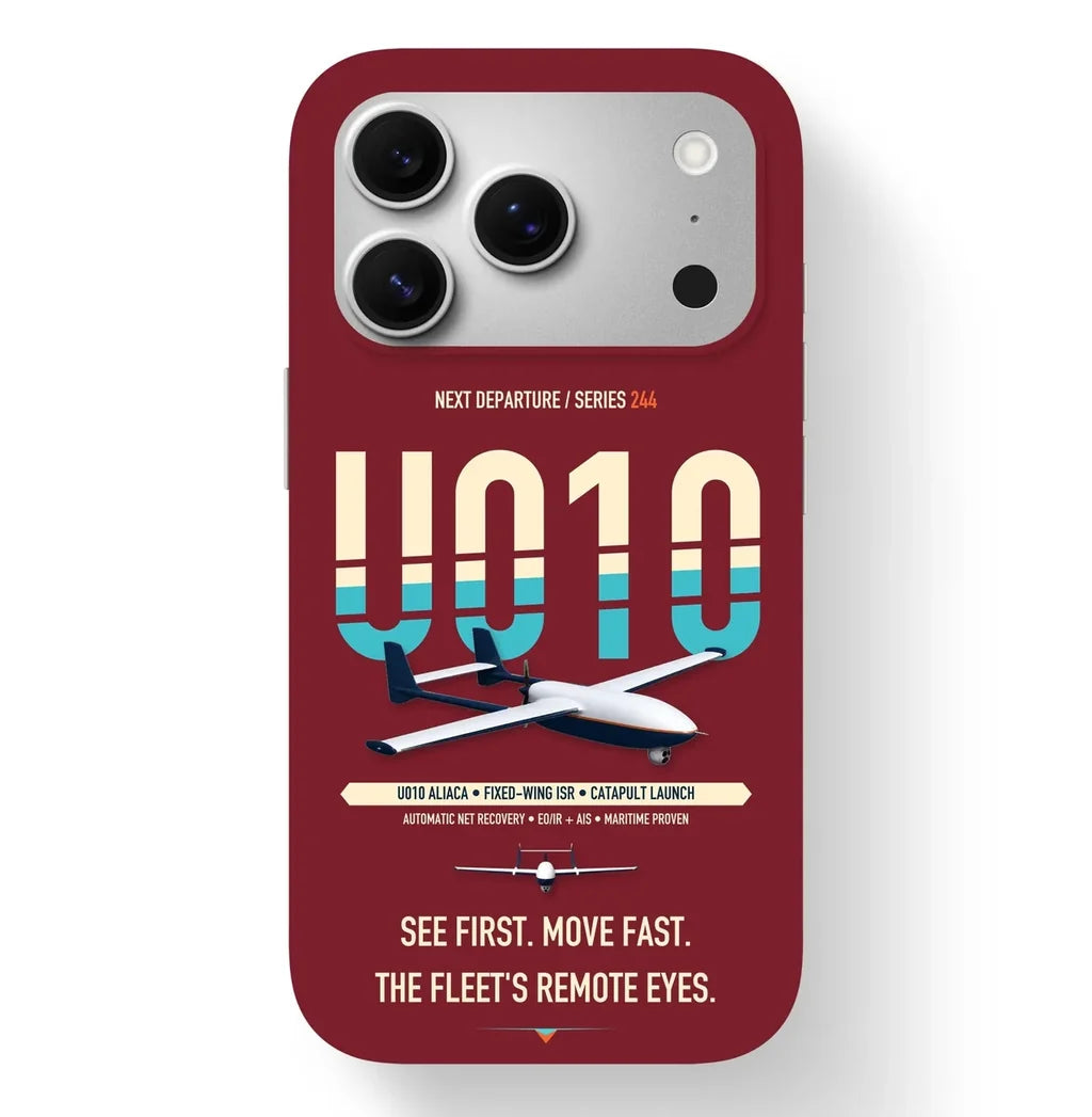 Airbus U010 Aliaca Fixed-wing Case design on dark red iphone case
