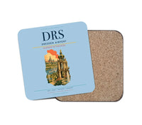 Thumbnail for Dresden Airport (DRS) design on light blue 1 piece coaster