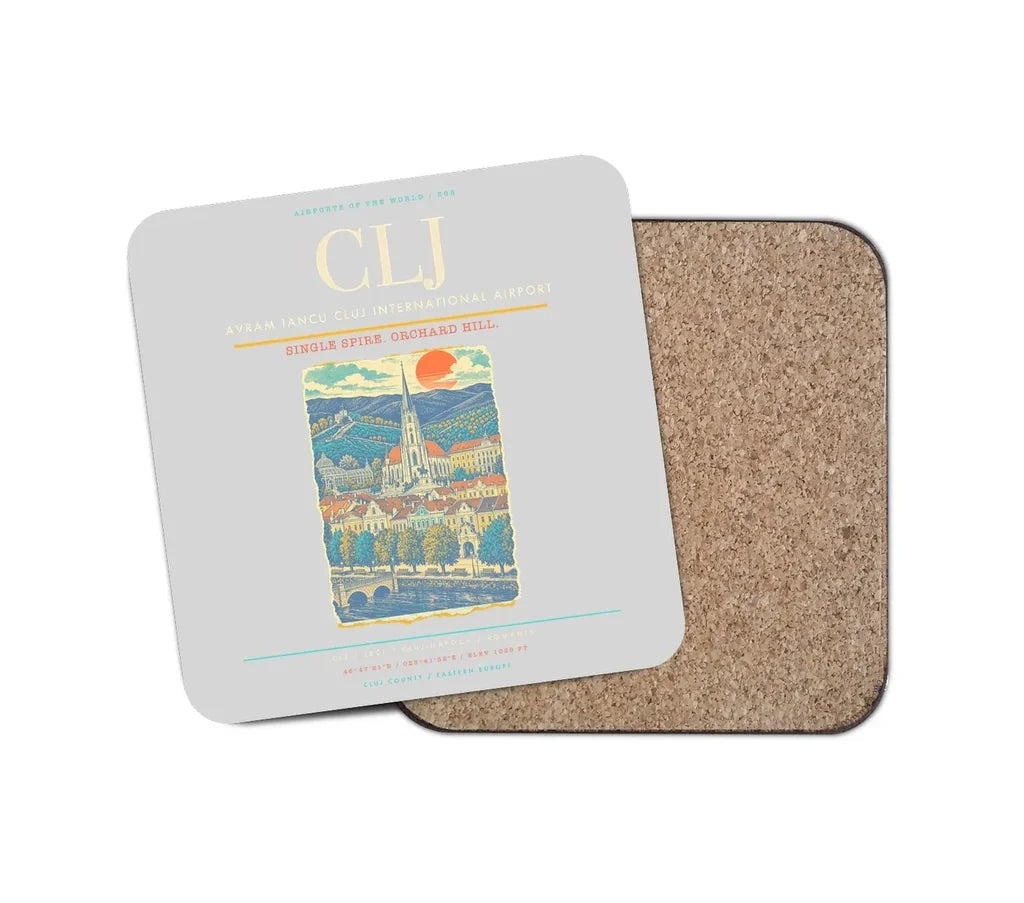 Avram Iancu Cluj International Airport CLJ Coaster 1-Piece - Light Gray