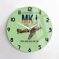 Thumbnail for Hawker Hurricane Mk I design on light green no frame wall clock