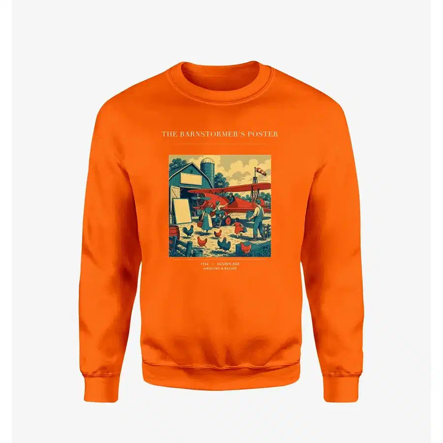 VINTAGE G4165 - The Barnstormer's Poster - Designed Sweatshirts design on orange