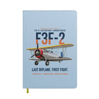 Thumbnail for F3F-2 Last Biplane First Fight design on light blue notebook