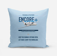 Thumbnail for Cessna Citation Encore+ design on light blue pillow