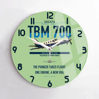 Thumbnail for Socata TBM 700 design on light green no frame wall clock