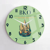 Thumbnail for Modibo Keita International Airport (BKO) design on light green no frame wall clock