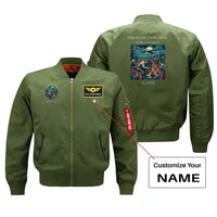 Thumbnail for VINTAGE G4252 - The Flare Path Crew - Bomber Jacket design on green+name