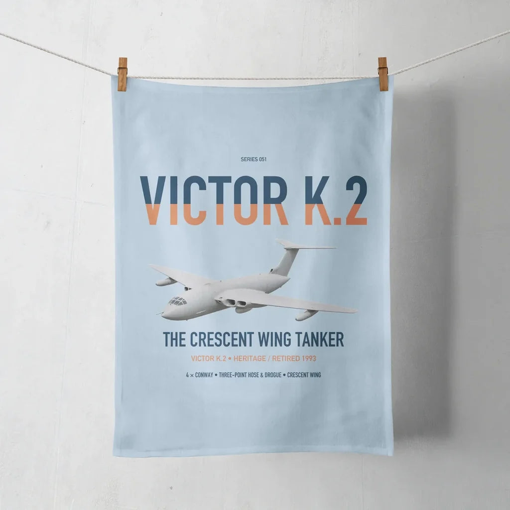 Handley Page Victor K.2 design on light blue towel