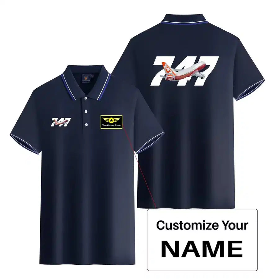Customisable Boeing 747 Polo Shirt - view 5