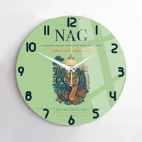 Thumbnail for Dr. Babasaheb Ambedkar International Airport (NAG) design on light green no frame wall clock