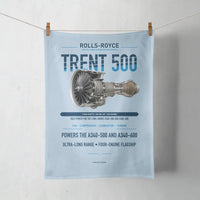 Thumbnail for TRENT 500 design on light blue towel