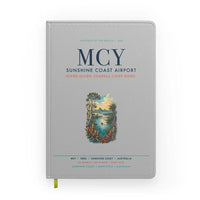 Thumbnail for Sunshine Coast Airport (MCY) design on light gray notebook