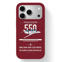 Thumbnail for Cessna Citation 550 - Citation II design on dark red magsafe iphone case, for iPhone 17 Pro