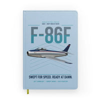 Thumbnail for F-86F Sabre design on light blue notebook