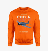 Thumbnail for SBD-5 Dauntless design on orange sweatshirt