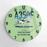 Thumbnail for Airbus A350F design on light green no frame wall clock