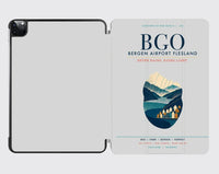 Thumbnail for Bergen Airport Flesland (BGO) design on light gray ipad tablet case