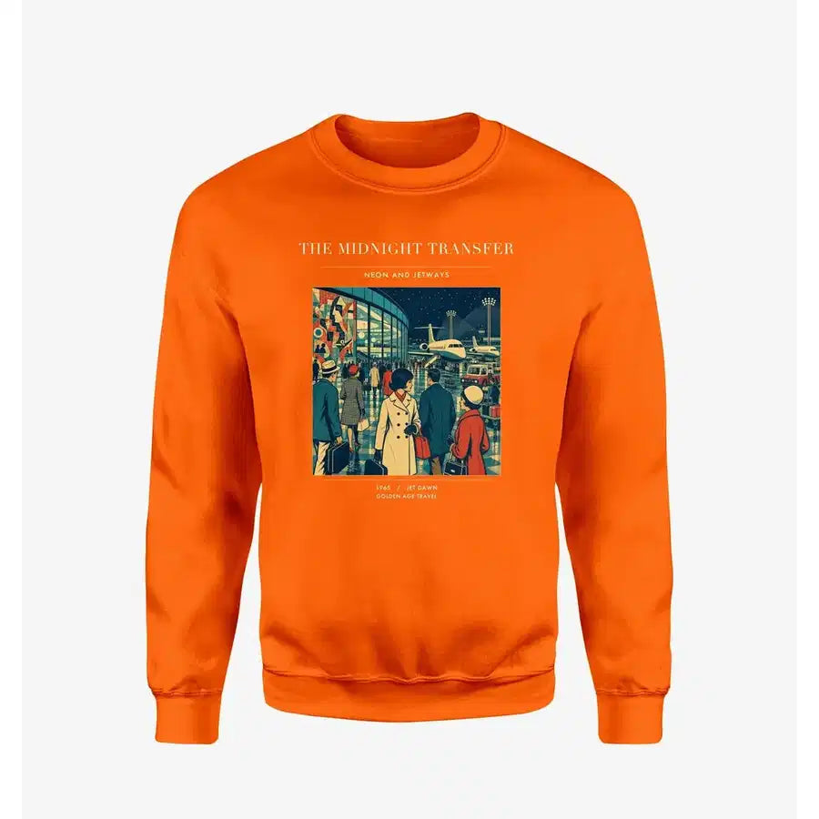 VINTAGE G4117 - The Midnight Transfer - Designed Sweatshirts design on orange