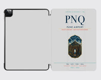 Thumbnail for Pune Airport (PNQ) design on light gray ipad tablet case