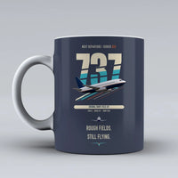 Thumbnail for Boeing 737-200 double-side print on dark blue ceramic mug