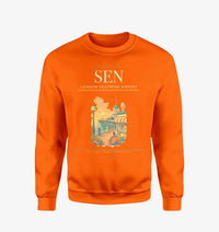 Thumbnail for London Southend Airport (SEN) design on orange sweatshirt