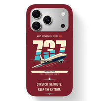 Thumbnail for Boeing 737-400 Classic design on dark red magsafe iphone case