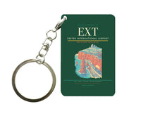 Thumbnail for Exeter International Airport (EXT) design on dark green key chain
