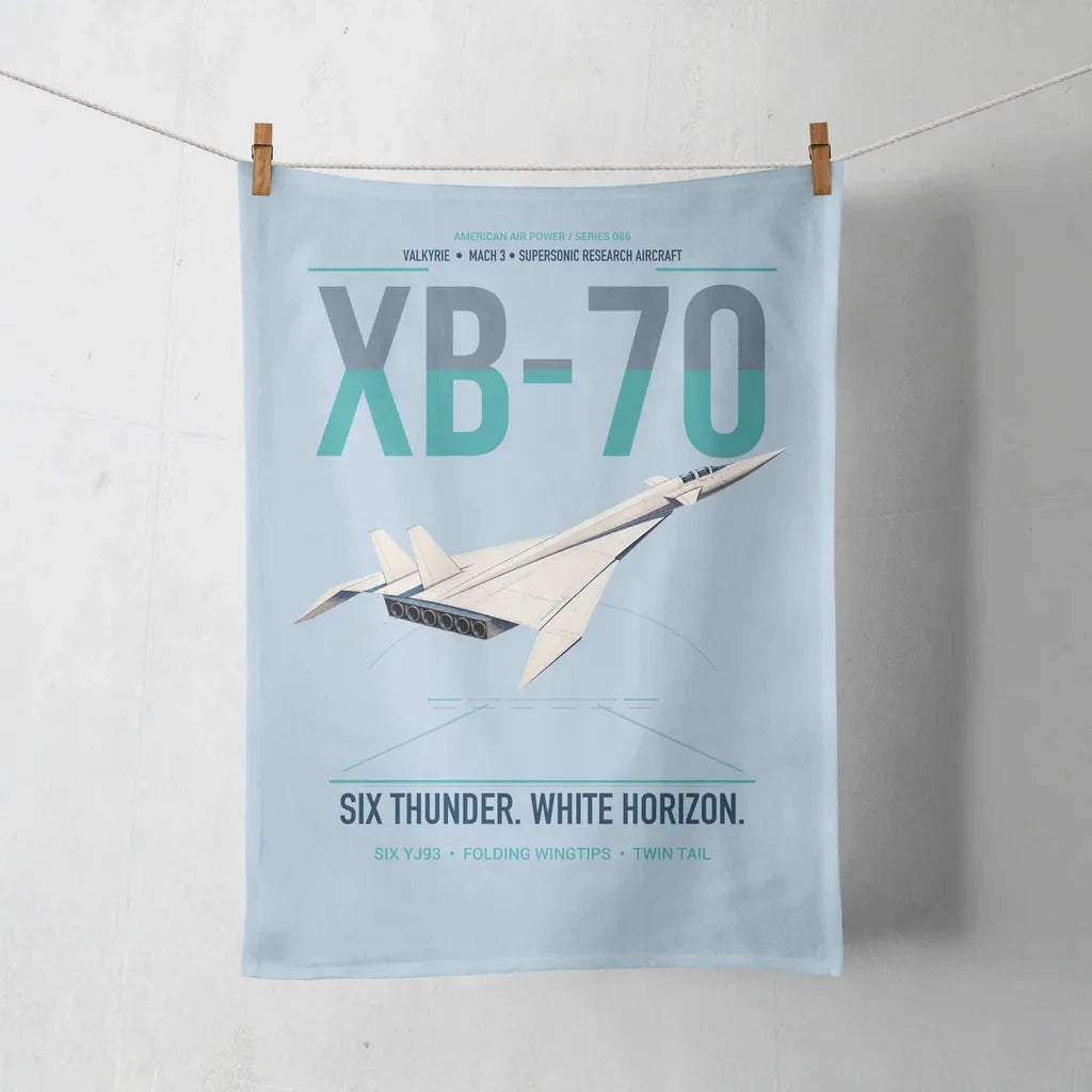XB-70A Valkyrie design on light blue towel