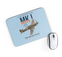 Thumbnail for Hawker Hurricane Mk I design on light blue rectangle mouse pad