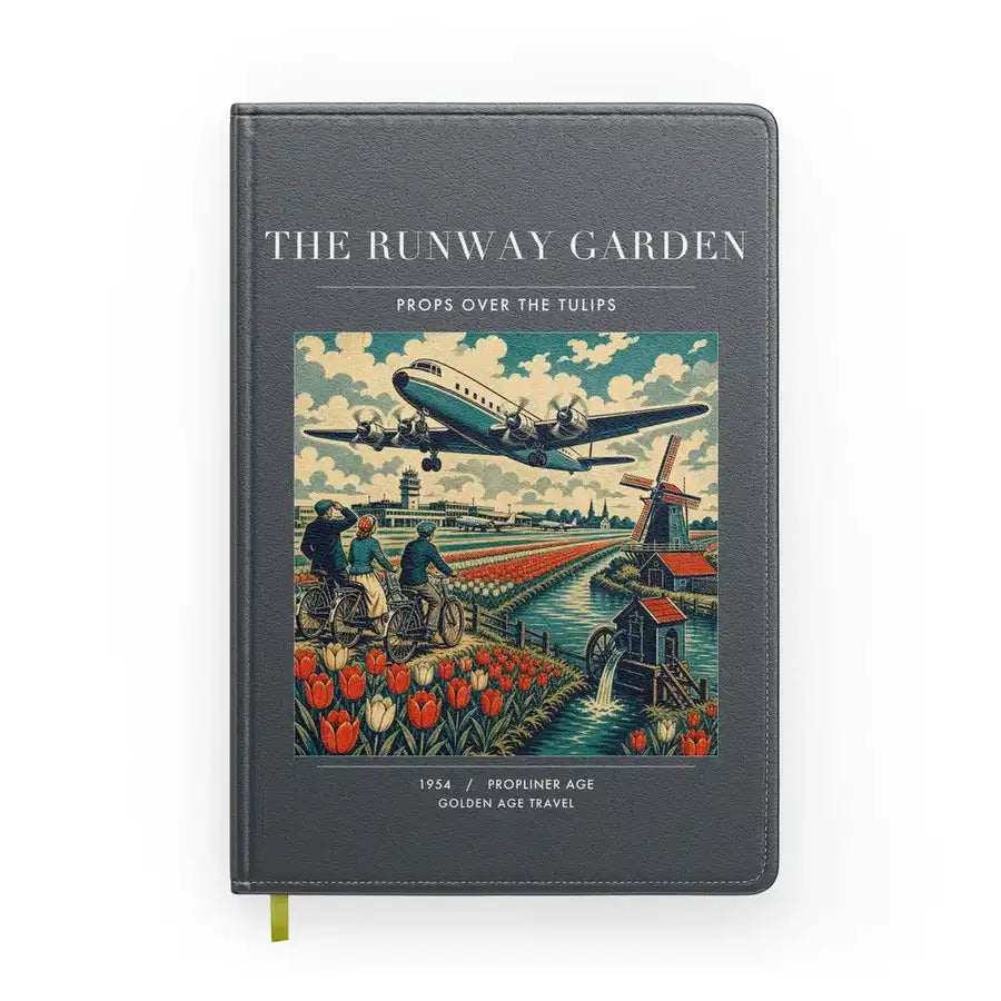 VINTAGE G4089 - The Runway Garden - Designed Notebooks design on gray