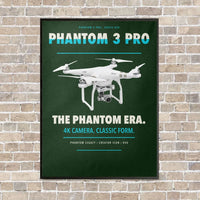 Thumbnail for DJI Phantom 3 Professional vertical canvas print - framed - dark green background