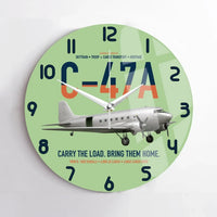 Thumbnail for C-47A Skytrain design on light green no frame wall clock