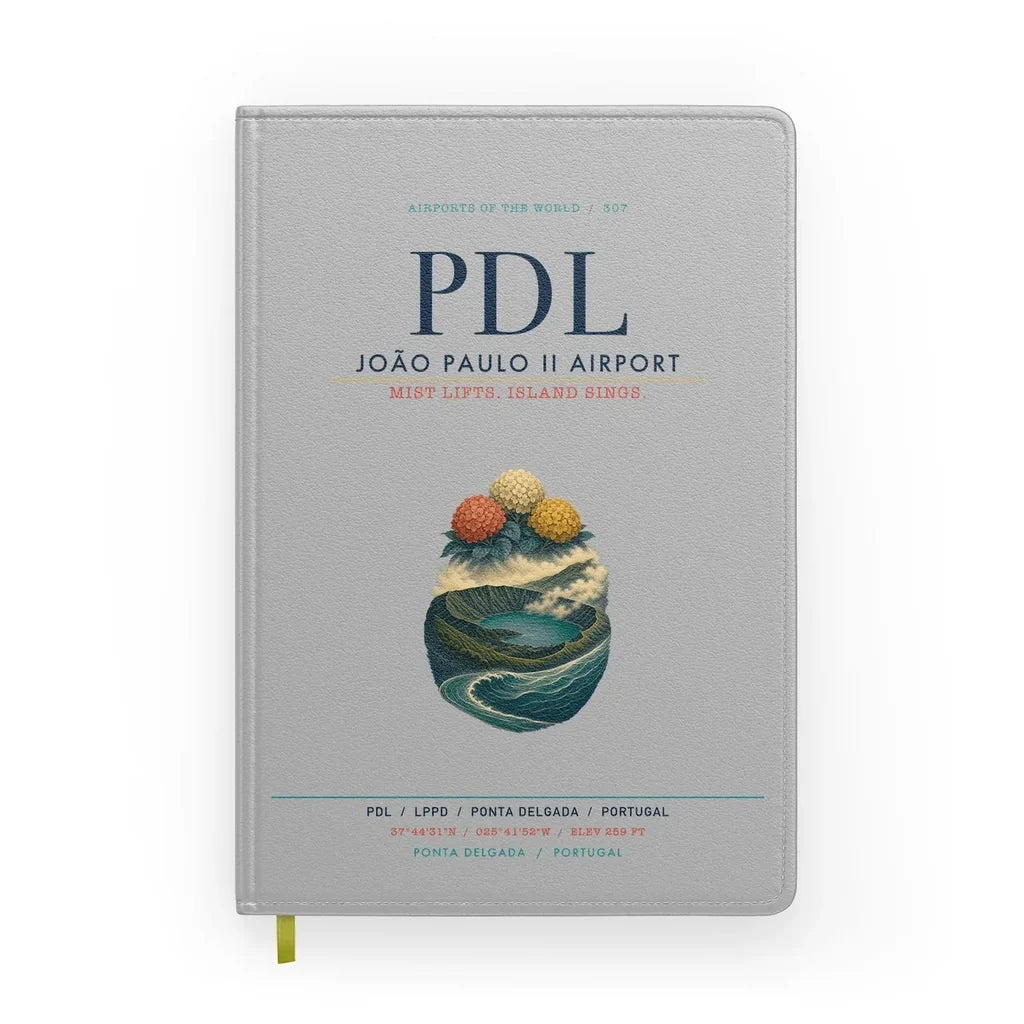 João Paulo II Airport (PDL) design on light gray notebook