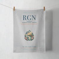 Thumbnail for Yangon International Airport (RGN) design on light gray towel