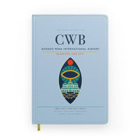 Thumbnail for Afonso Pena International Airport (CWB) design on light blue notebook