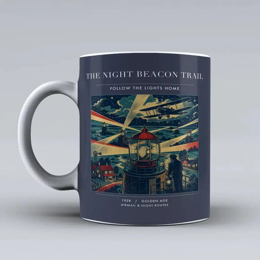 VINTAGE G4016 - The Night Beacon Trail - Ceramic Mug design on darkblue