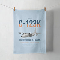Thumbnail for C-123K Provider design on light blue towel